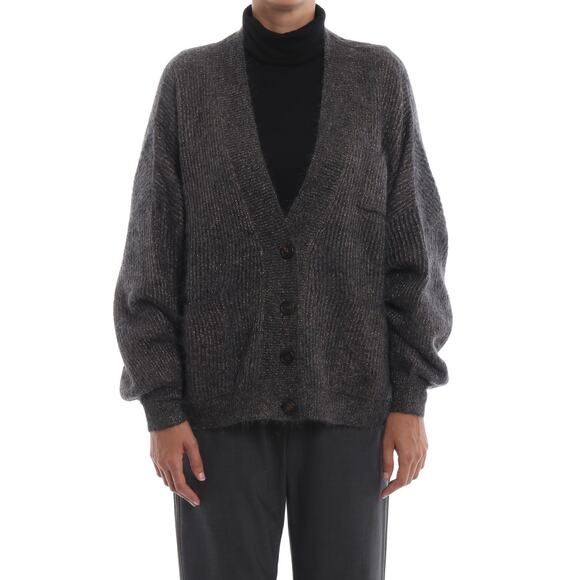 Brunello Cucinelli Mohair and Alpaca Sparkling Cardigan size S small